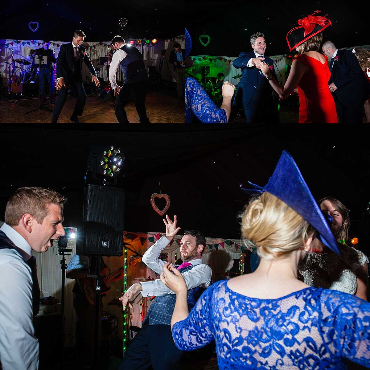 crazy dancing from the groom and his best man enjoying themselves