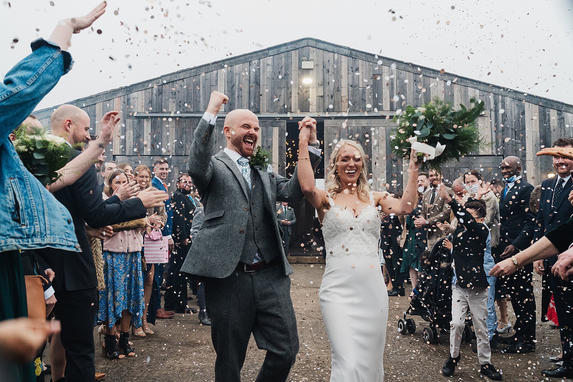 Charlotte-Giddings-Photography-Shropshire-Wedding-Photographer00132 bride and groom confetti shot at grange barn, marbury, shropshire wedding photographer, charlotte giddings photography