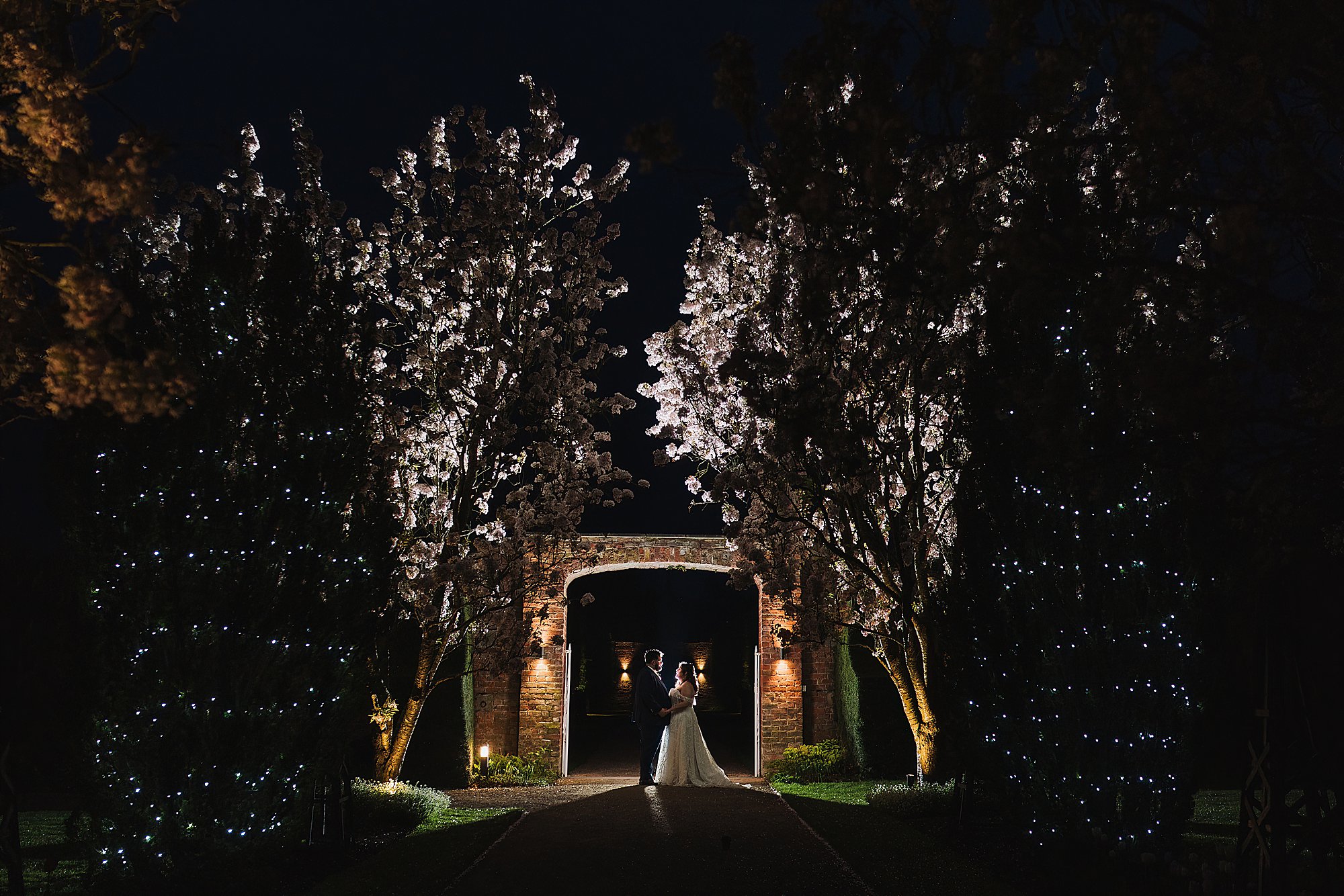 Nightime shot in the walled gardens at Combermere Abbey